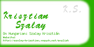 krisztian szalay business card
