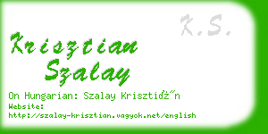 krisztian szalay business card